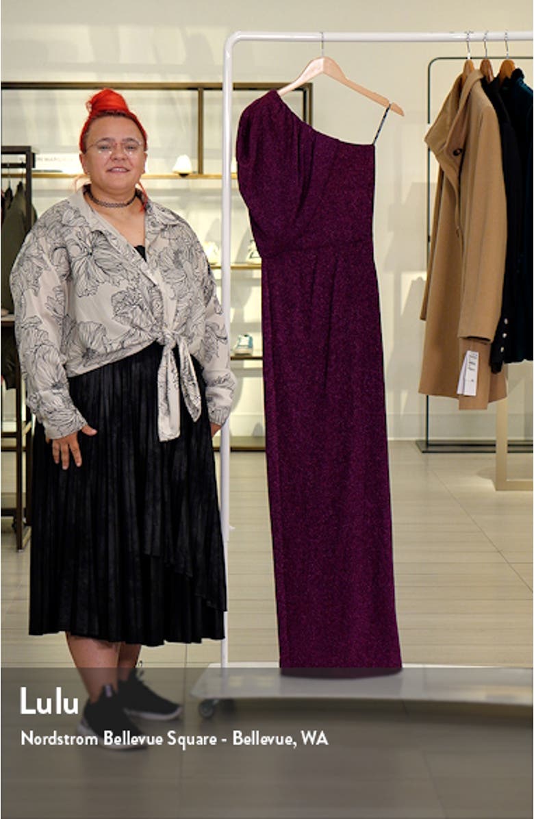 Egan One-Shoulder Column Gown, sales video thumbnail