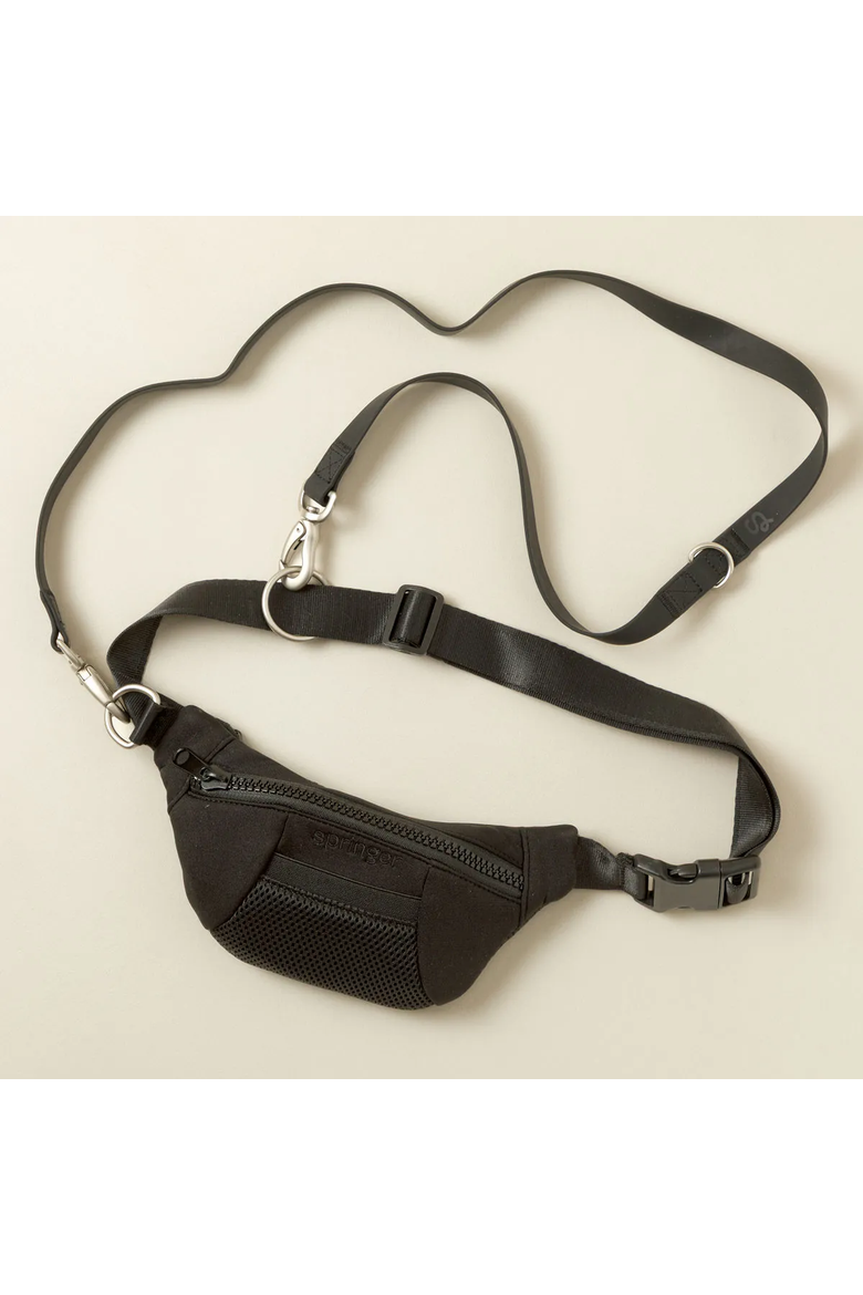 4-in-1 Hands-Free Dog Walking Leash Bag by Springer Pets, Alternate, color, Classic Black