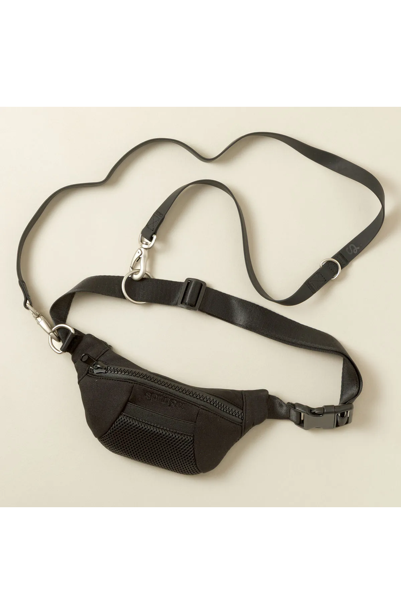 Uncommon Goods 4-in-1 Hands-Free Dog Walking Leash Bag by Springer Pets, Alternate, color, Classic Black