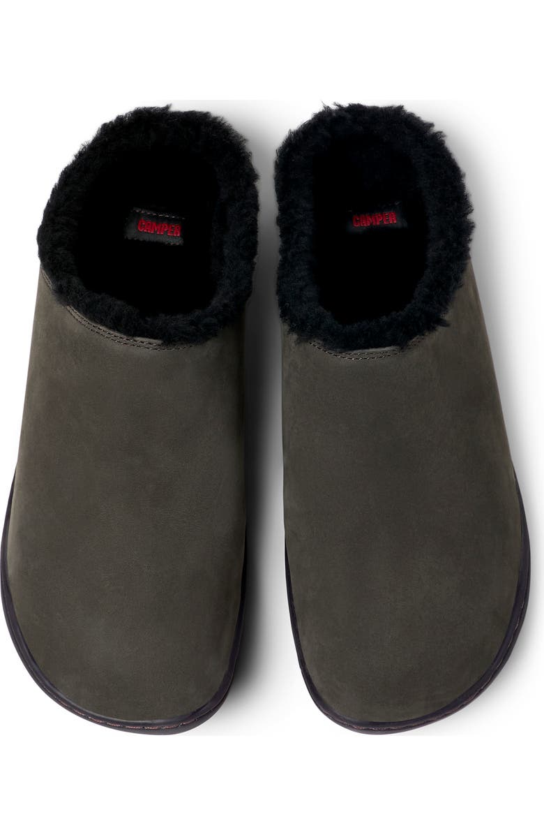Camper Peu Cami Faux-Fur Trim Mule, Alternate, color, Dark Gray