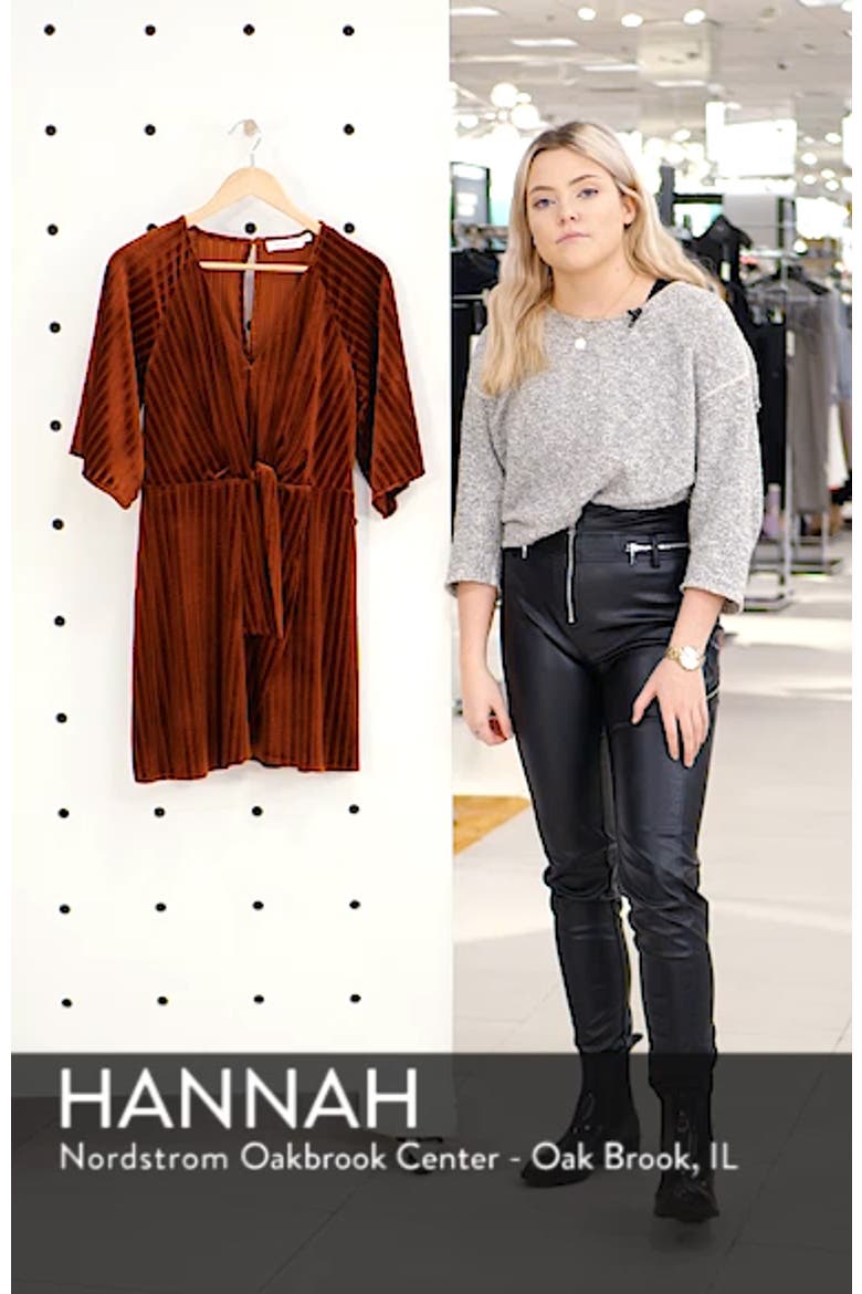Wrap Style Rib Velvet Minidress video