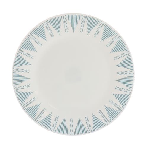 Ultra By Gibson Piper Point 12 Piece Opal Glass Dinnerware Set In Blue