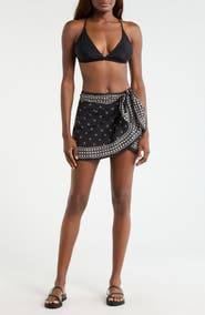 Robin Piccone Juno Print Cotton Cover-Up Pareo