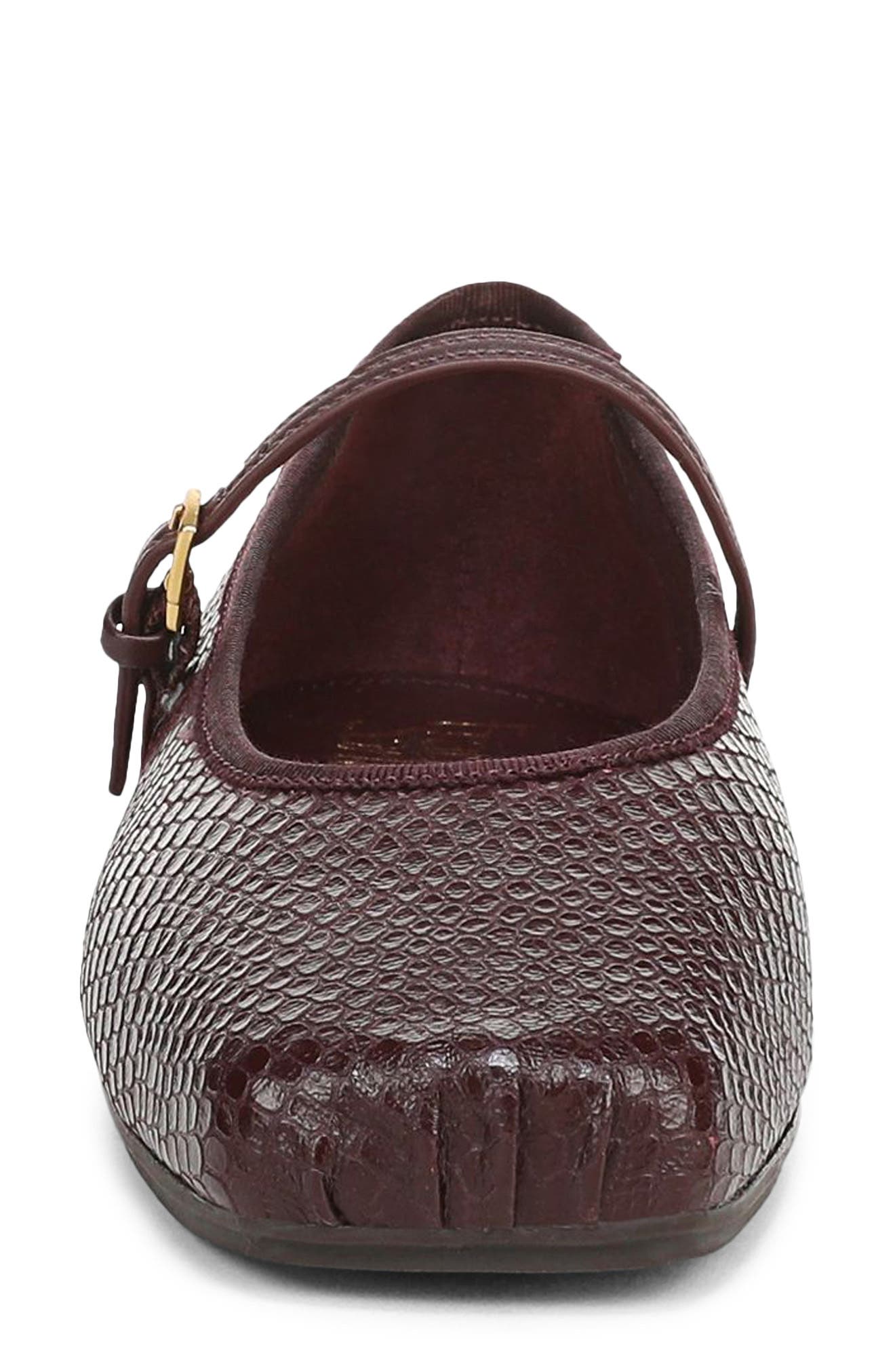Oriel Ballet Flat, Alternate, color, RED LEATHER