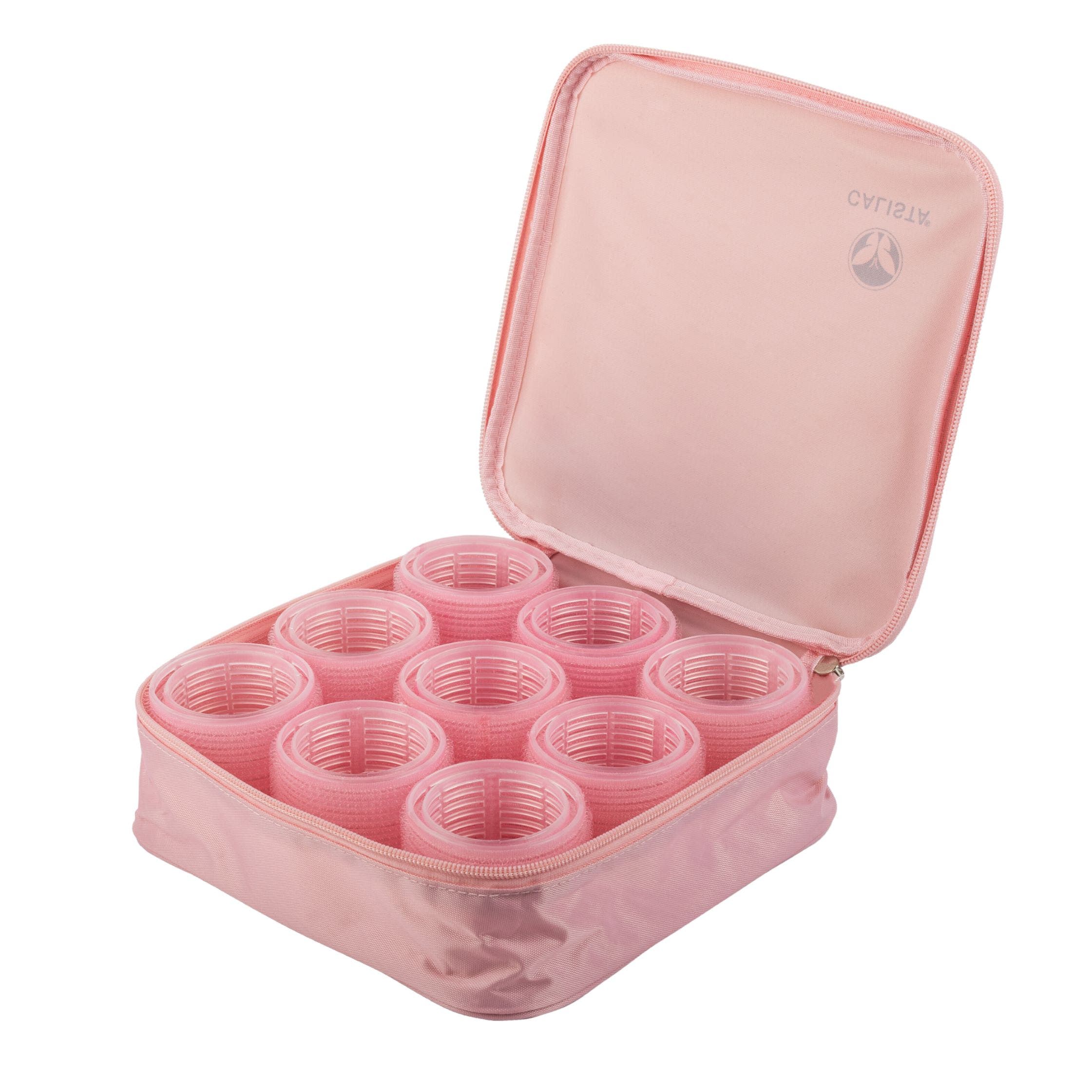 CALISTA Volumizing Soft Grip Rollers in Pink-Long Set 
