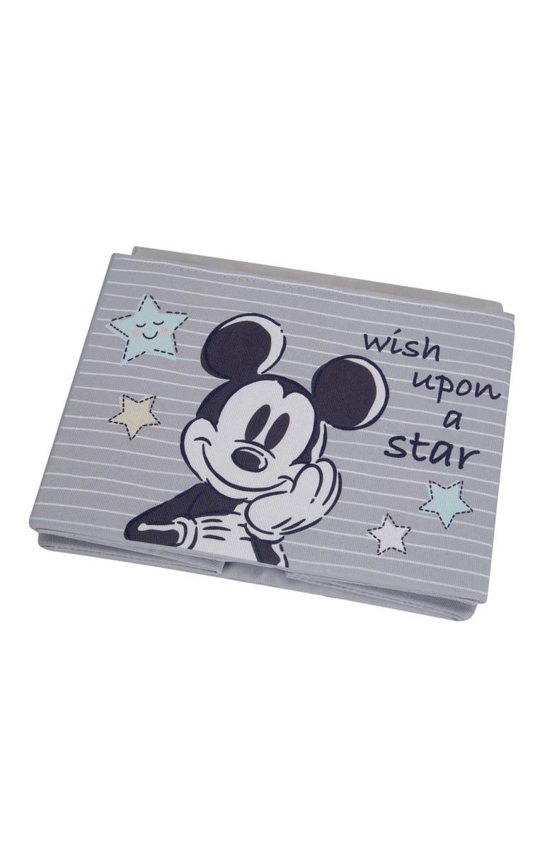 Lambs & Ivy Disney Mickey Mouse Foldable Storage Basket/Container/Bin, Alternate, color, Gray