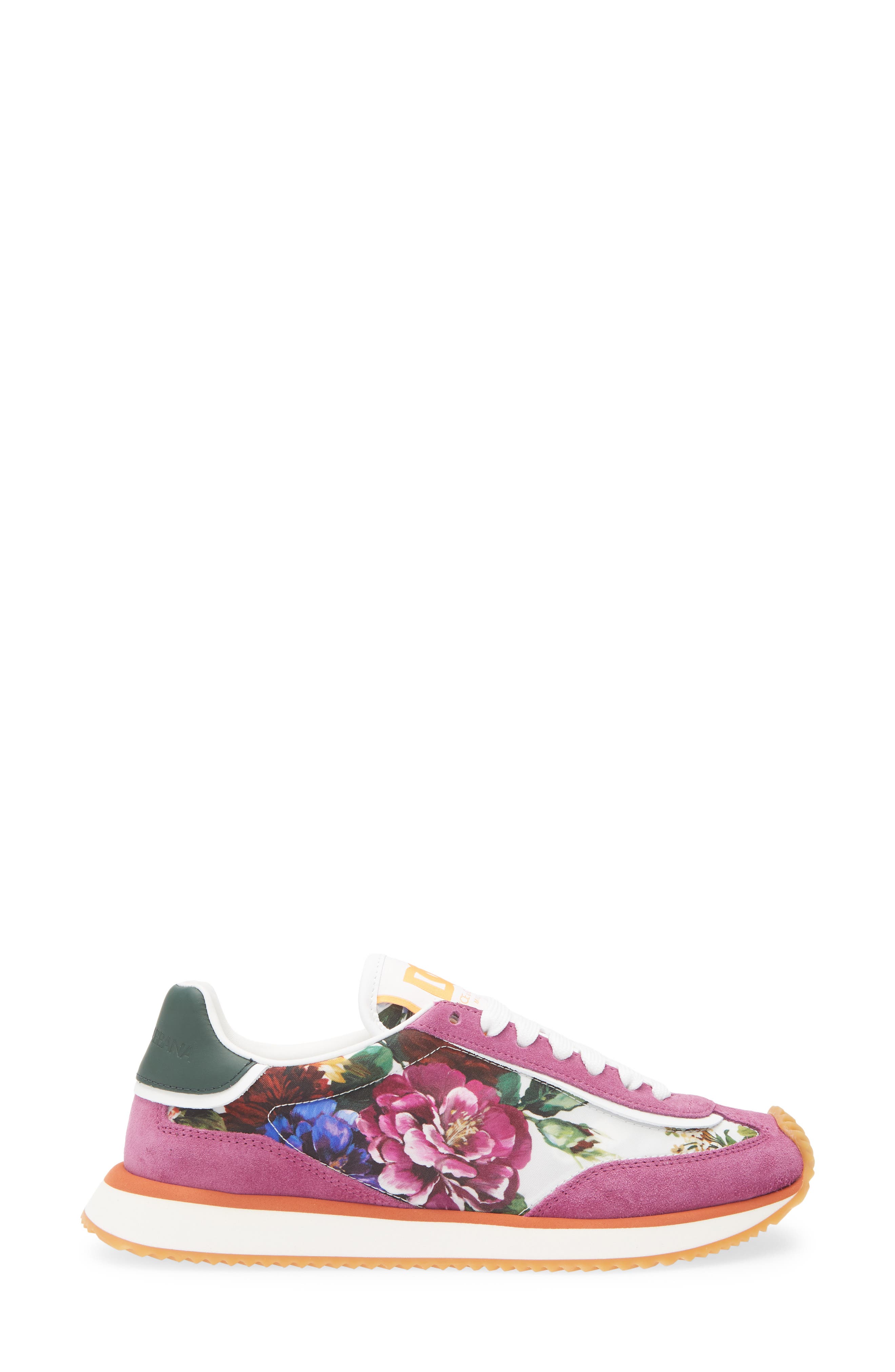 Dolce&Gabbana Aria Floral Sneaker, Alternate, color, 8W909 Bouq.fiori F.b/ Viole