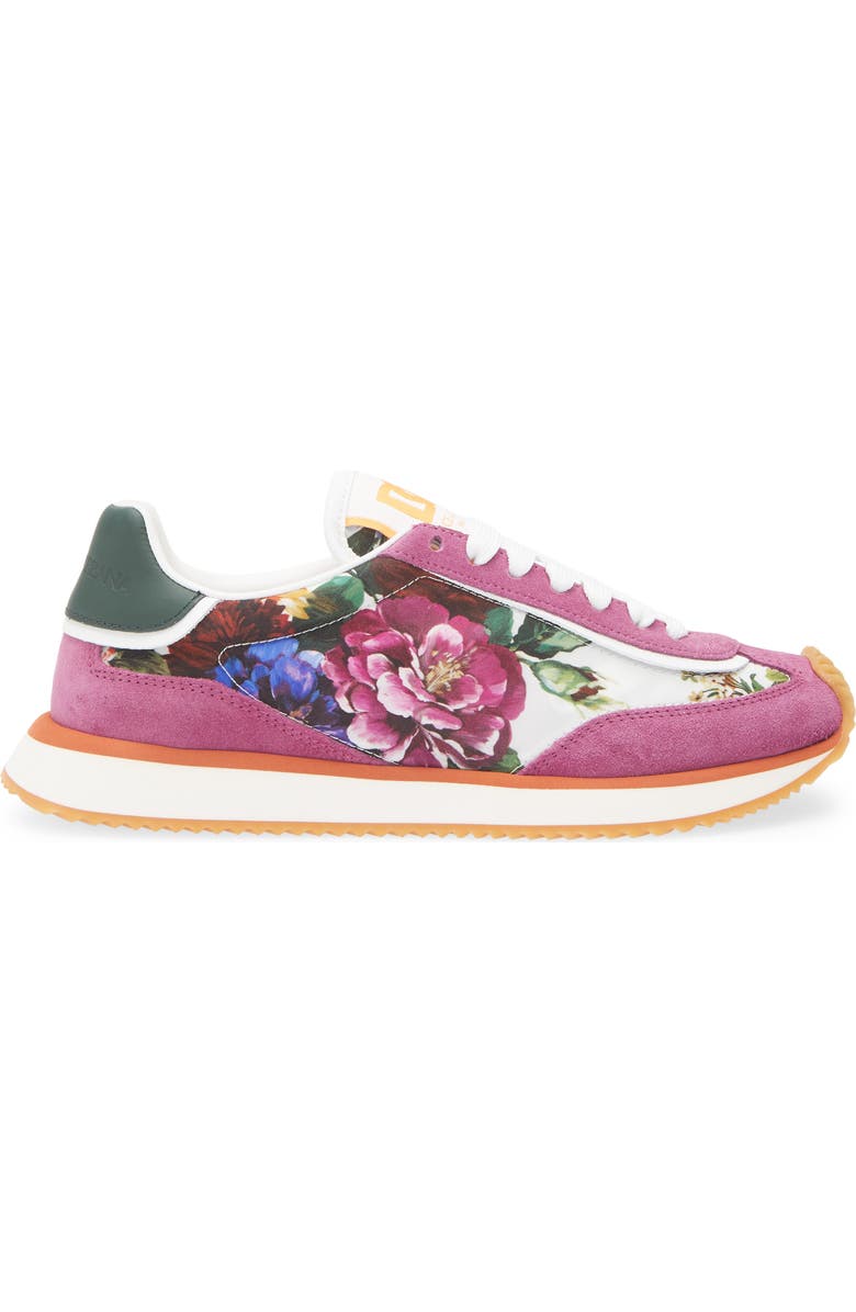 Dolce&Gabbana Aria Floral Sneaker, Alternate, color, 8W909 Bouq.fiori F.b/ Viole