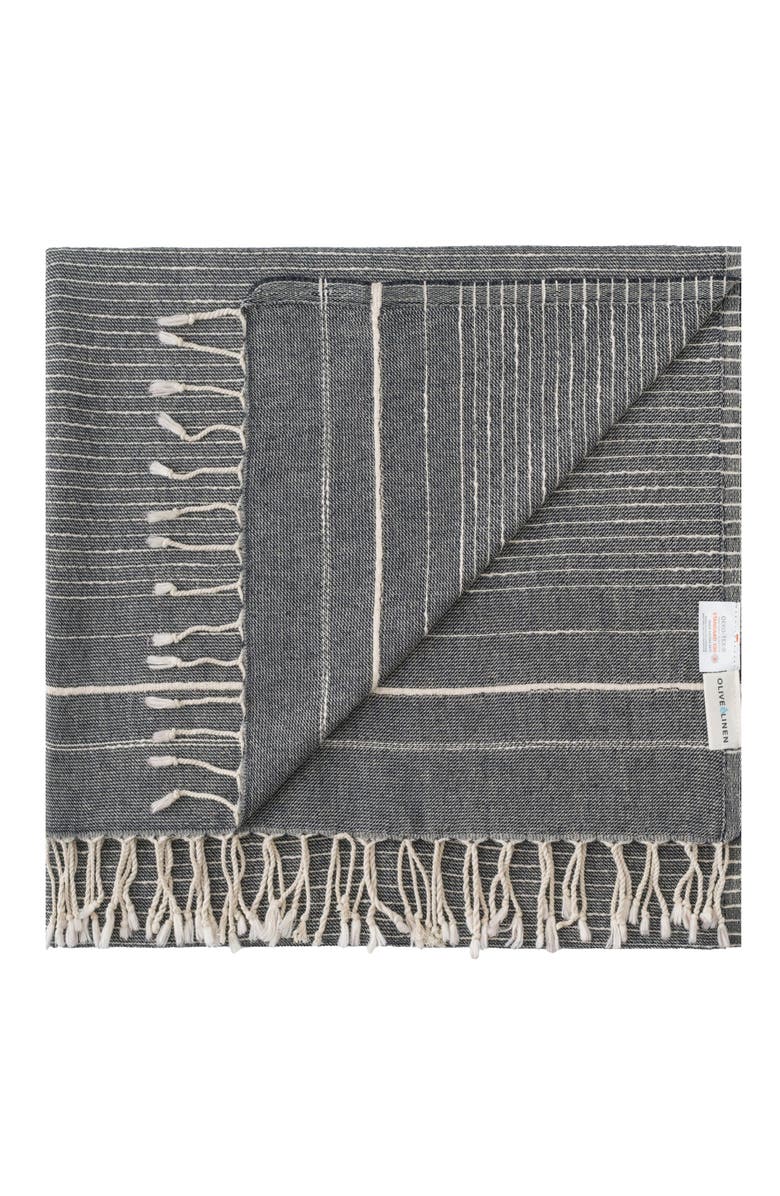 Olive & Linen Lugano Linen Turkish Towel, Alternate, color,