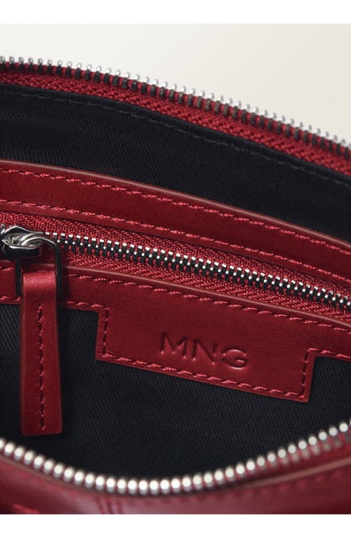 Mango Leather Shoulder Bag