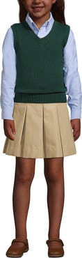 Lands' End School Uniform Kids Cotton Modal Sweater Vest