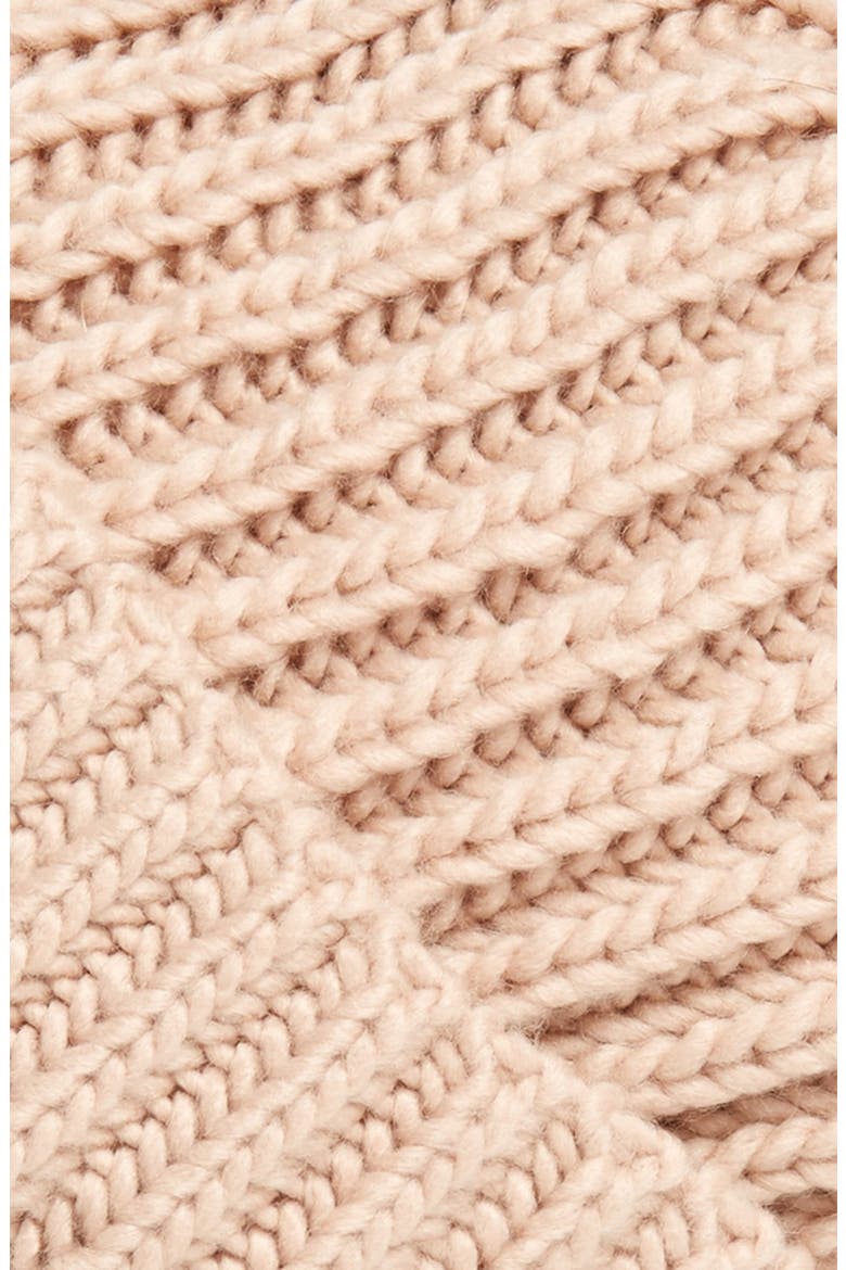 Tipped Faux Fur Pom Beanie, Alternate, color, NUDE