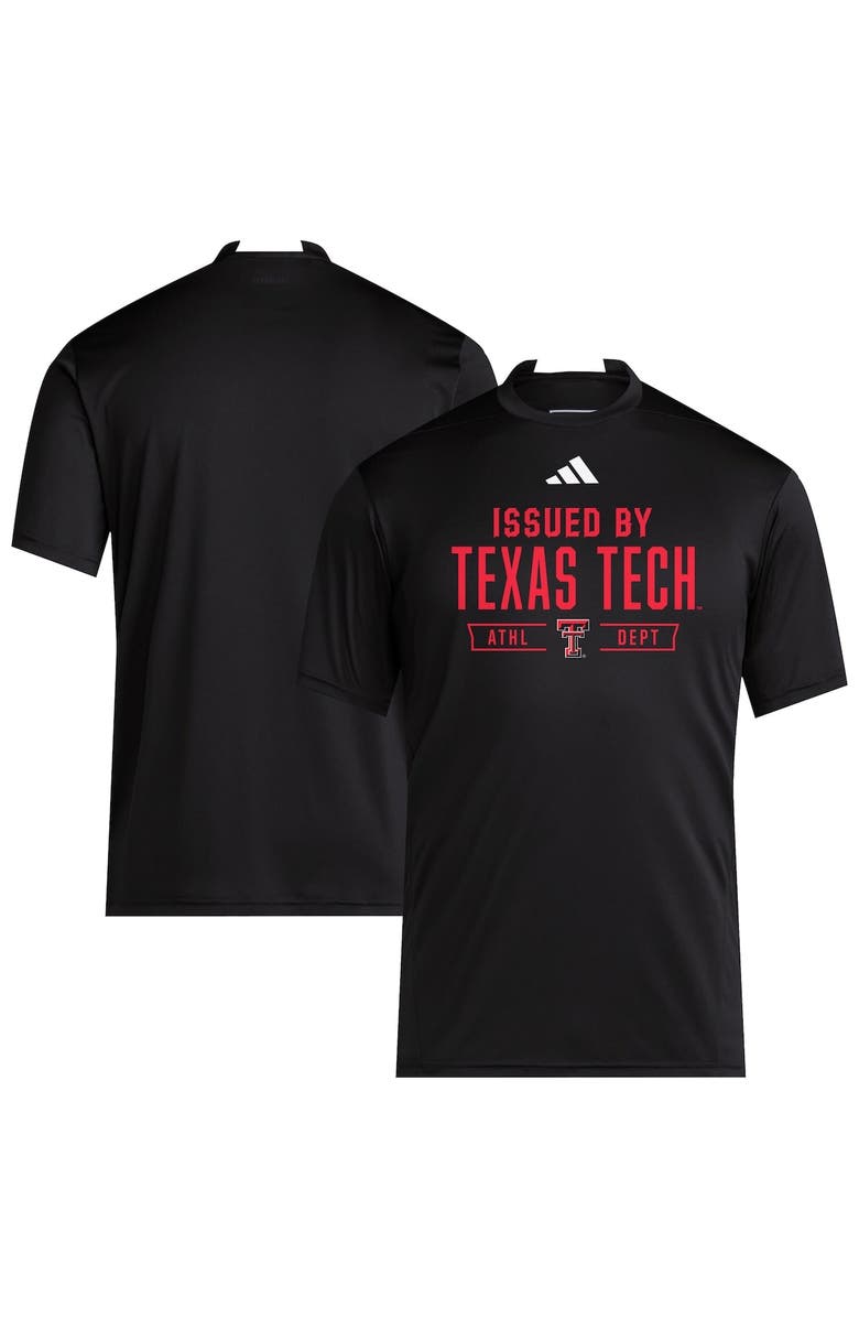 adidas Men's adidas Black Texas Tech Red Raiders 2025 Training Performance Team T-Shirt, Main, color, Black