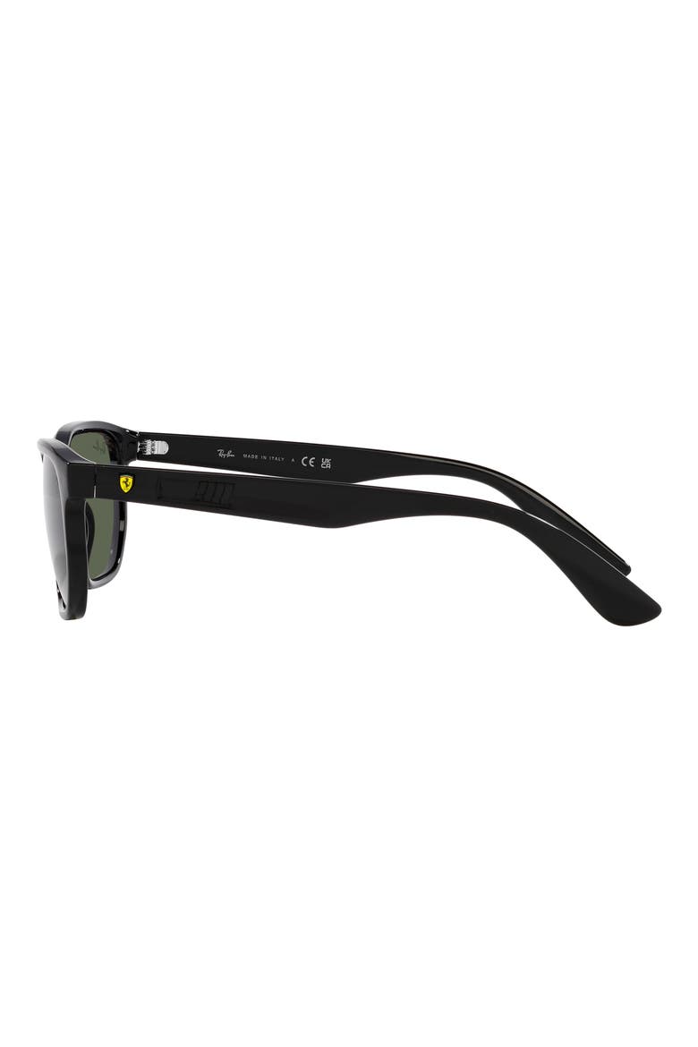 x Scuderia Ferrari 57mm Irregular Sunglasses, Alternate, color, BLACK