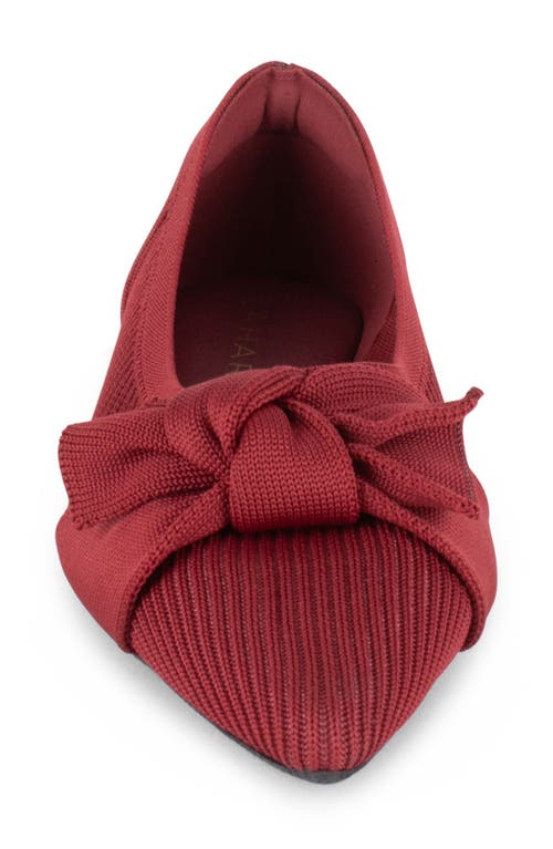Tahari Montserrat Pointed Toe Flat In Red