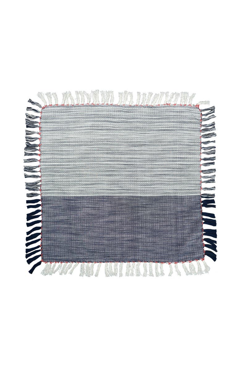 carol & frank Kerbey Indigo Table Throw 54" x 54", Main, color, Blue