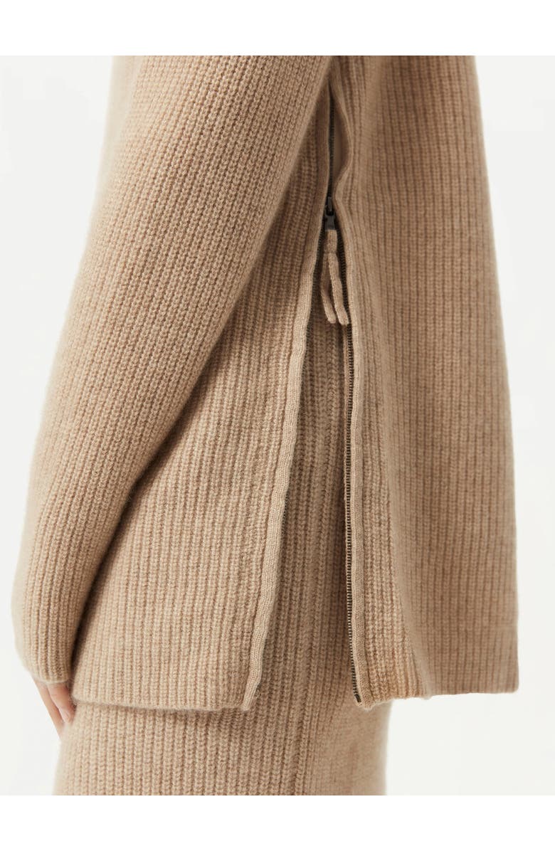 GOBI Mongolian Cashmere Cashmere Sweater with Side Zippers, Alternate, color, Warm Grey