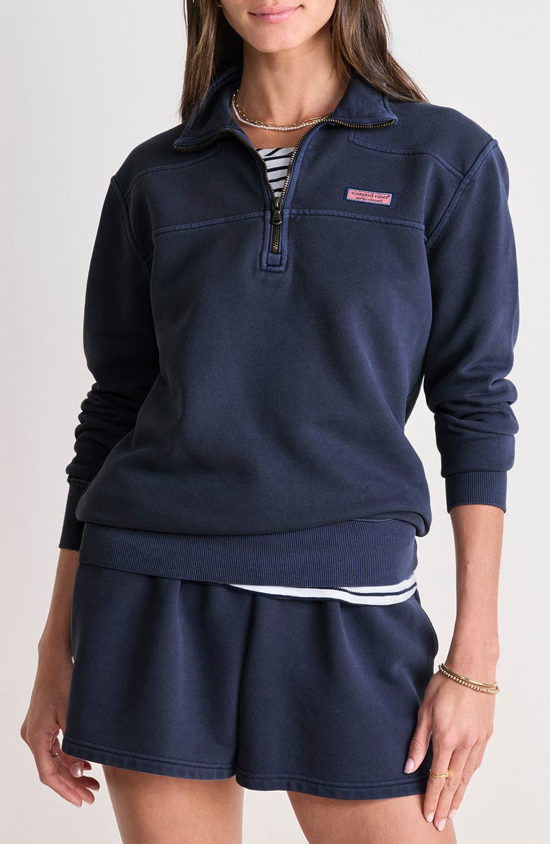vineyard vines Shep Quarter Zip Pullover, Main, color, Nautical Navy