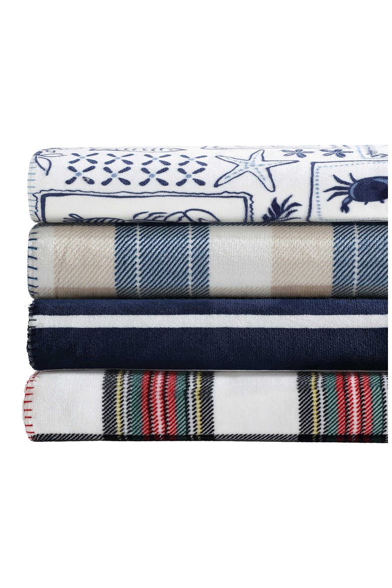 Hillcrest Plaid Microfiber Throw Blanket, Alternate, color, MEDIUM / DARK RED