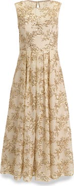 Donna Karan New York Floral Sequin Sleeveless Gown