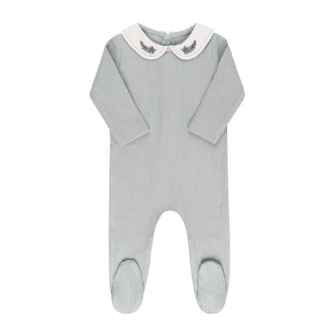 Organic Cotton Embroidered Collar Collection - Footie