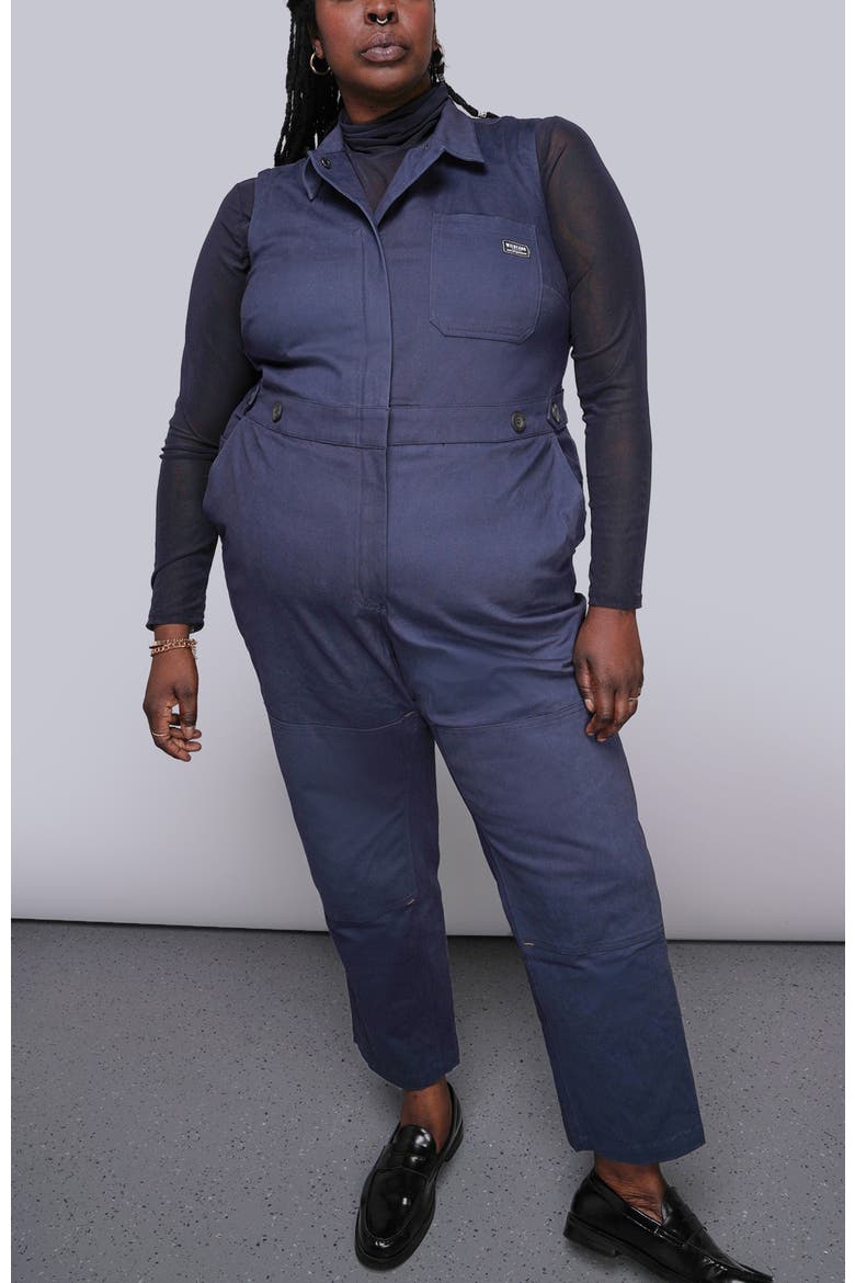 The Essential Sleeveless High Waisted Coverall, Alternate, color, NAVY