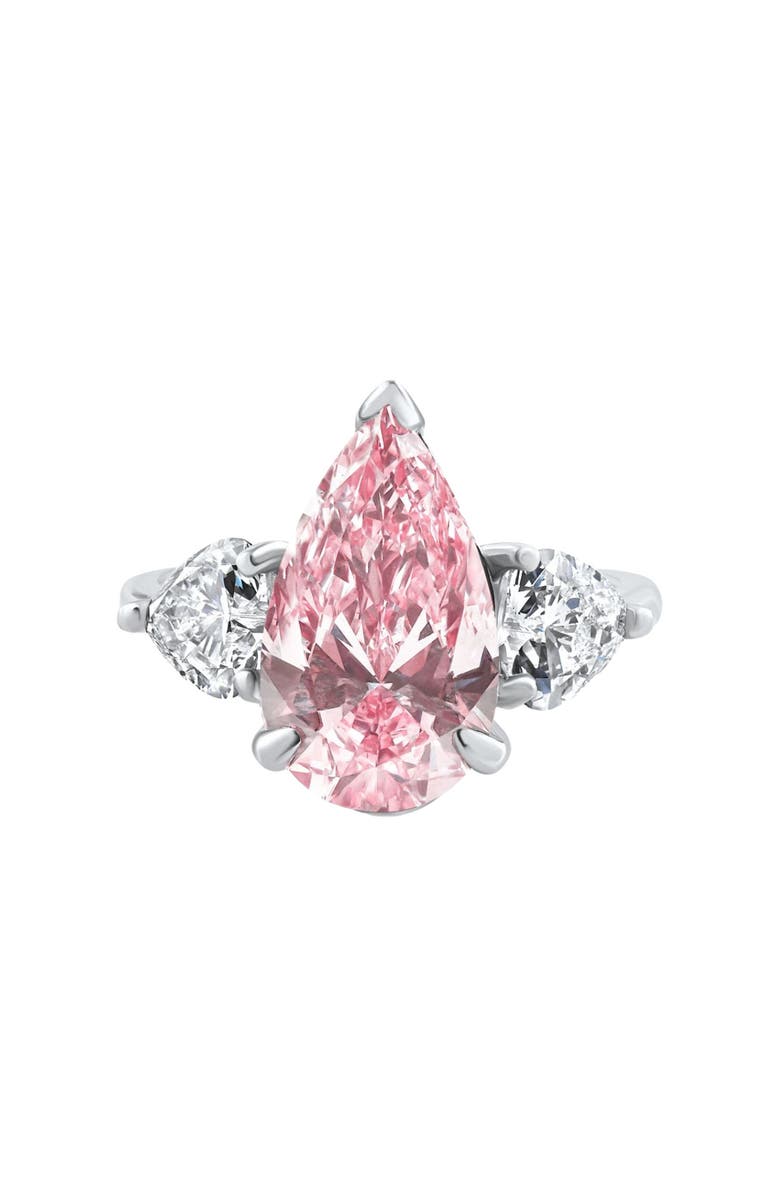 Bliss Diamond Certified 3Ct VS Fancy Vivid Pink Diamond Engagement Ring Gold Lab Grown, Main, color, 