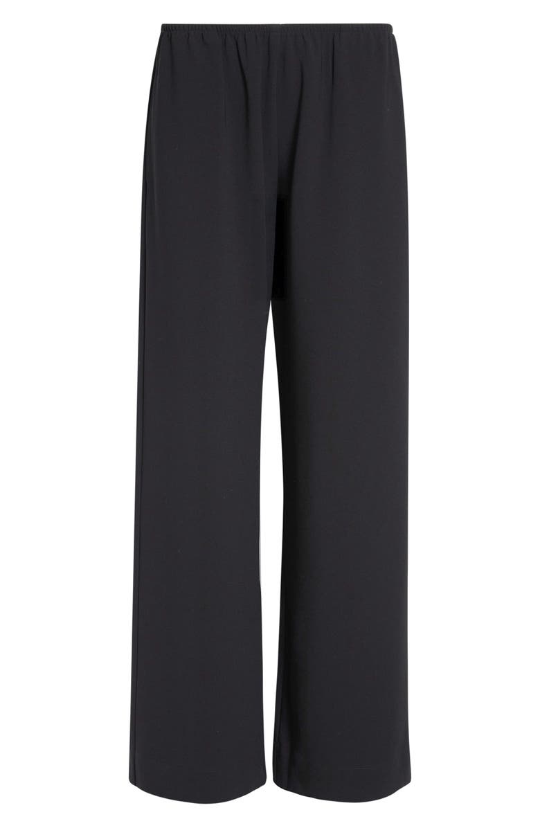 LESET Arielle Crepe Wide Leg Pants, Main, color, Black
