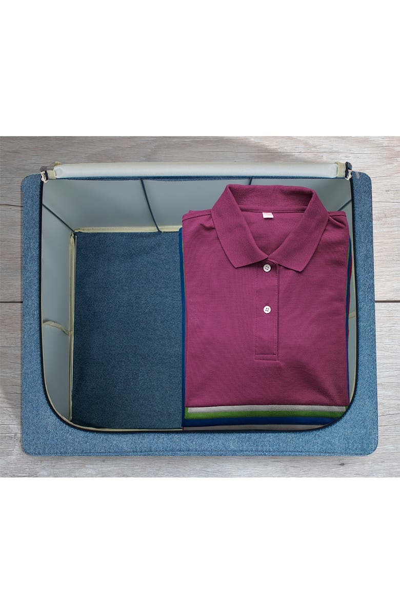 SORBUS Blue Storage Box With Window - Set of 2, Alternate, color, Blue