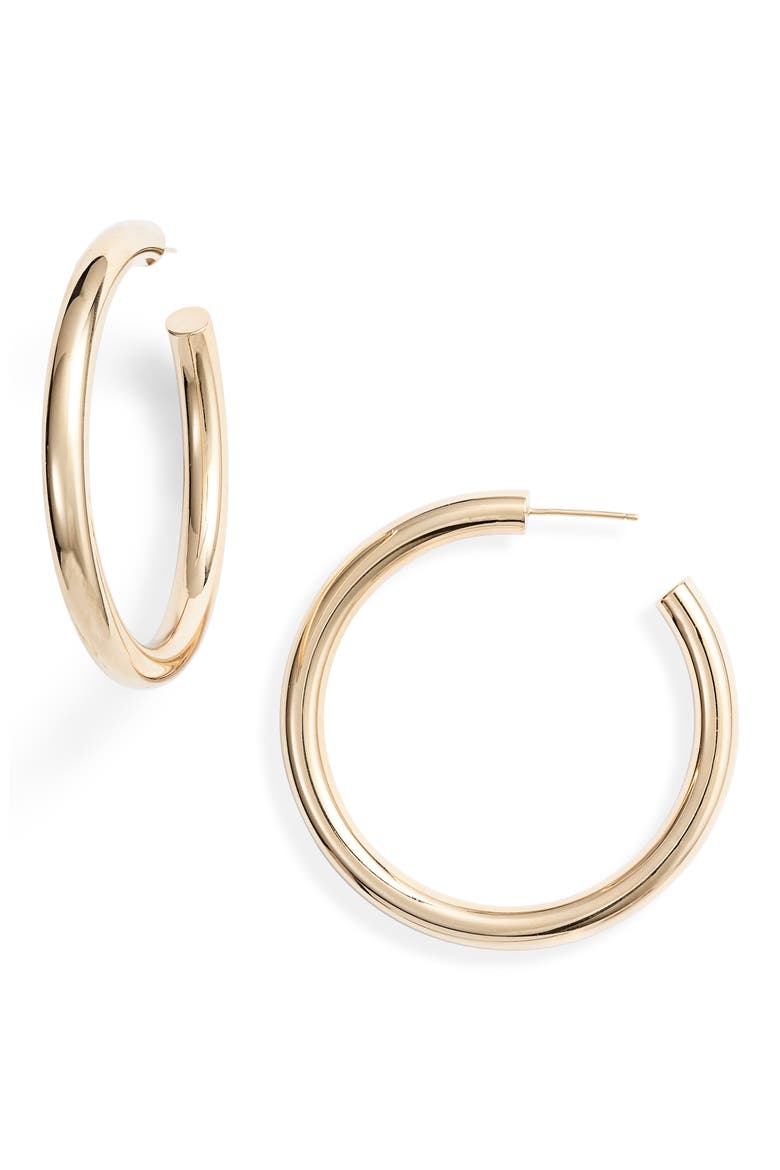 Lou Medium Hoop Earrings, Main, color, GOLD VERMEIL
