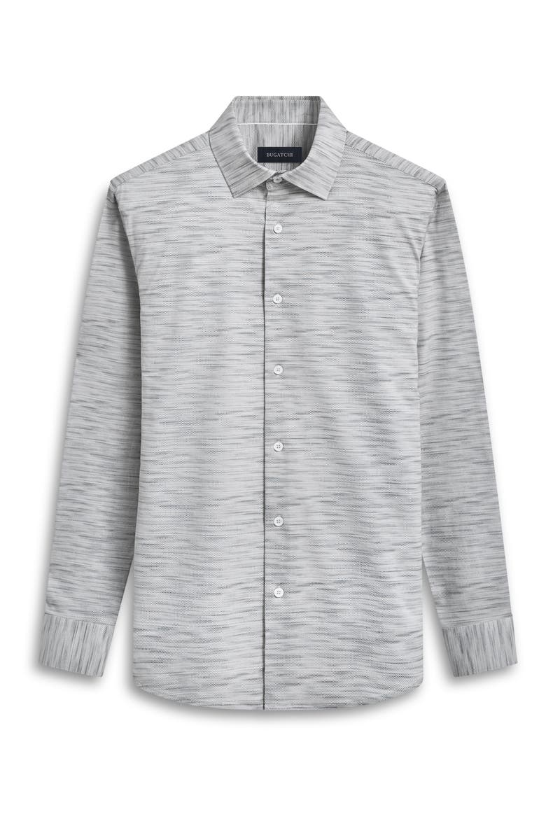 James OoohCotton® Mélange Print Button-Up Shirt, Alternate, color, ZINC