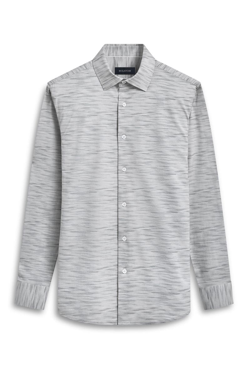 Bugatchi James OoohCotton<sup>®</sup> Mélange Print Button-Up Shirt, Alternate, color, Zinc