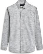 Bugatchi James OoohCotton® Mélange Print Button-Up Shirt