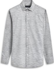 Bugatchi James OoohCotton® Mélange Print Button-Up Shirt