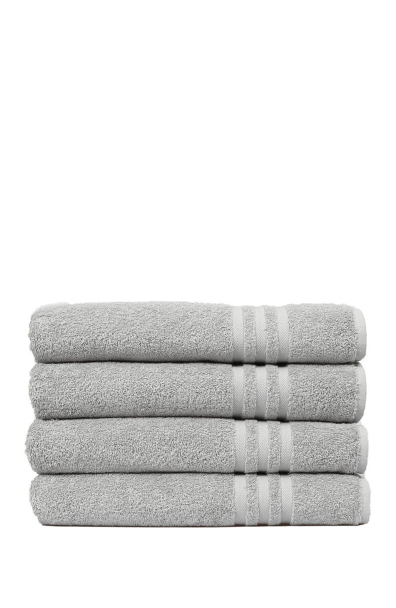 Linum Home Textiles Denzi Bath Towels - Set of 4 - Grey, Main, color, Grey