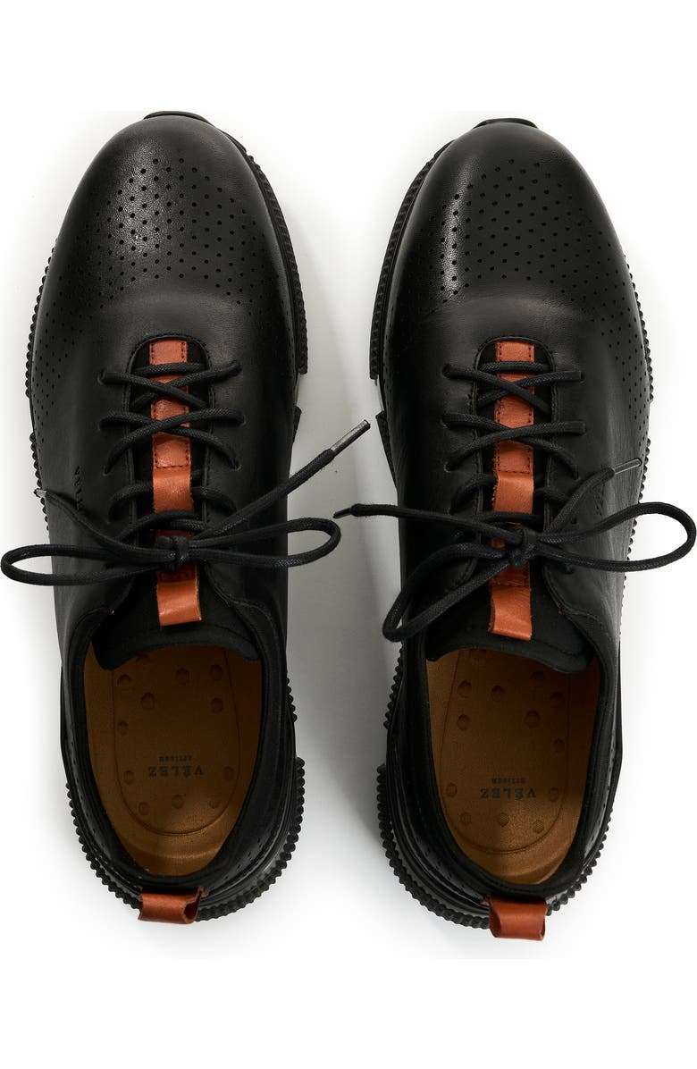 Velez Leather Lace-Up Shoes, Alternate, color, Black