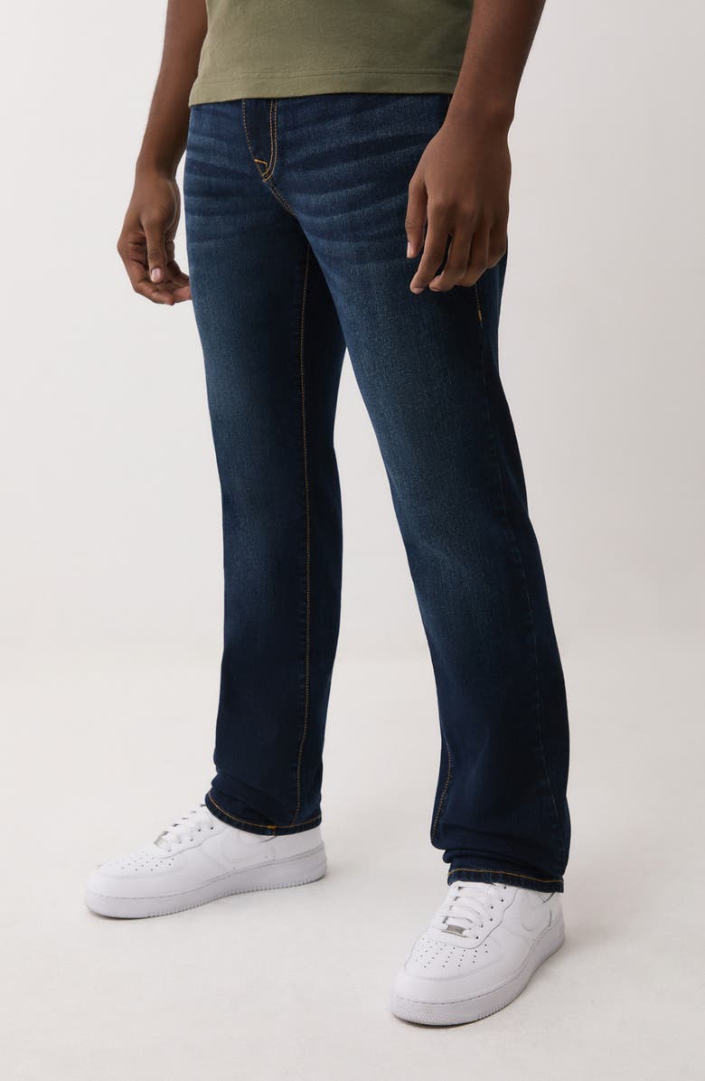 True Religion Ricky Straight Leg Jeans, Alternate, color, Dark Mahogany Wood Wash