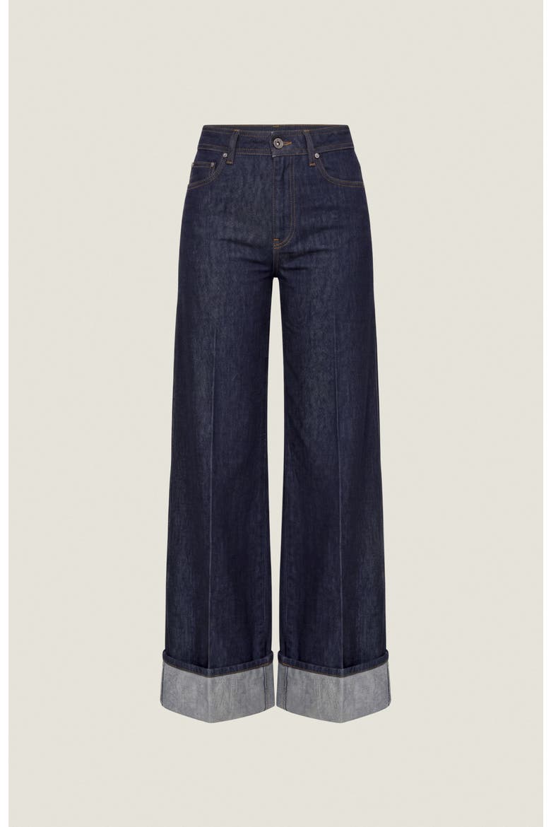 Willa Cuffed Denim Pants, Alternate, color, Mercer Wash