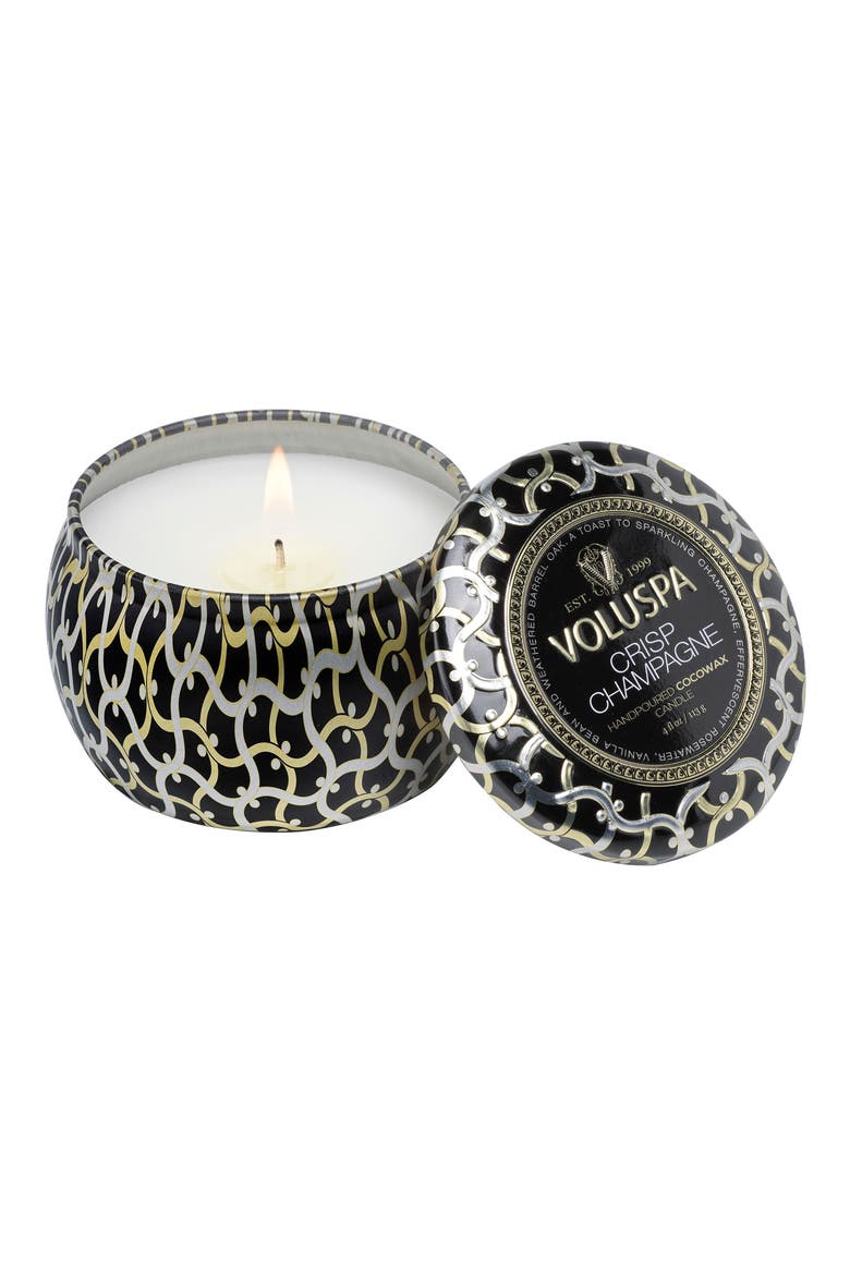 Crisp Champagne Mini Tin Candle, Alternate, color, CRISP CHAMPAGNE