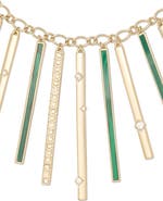 Ramy Brook Mila Malachite Bar Collar Necklace