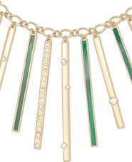 Ramy Brook Mila Malachite Bar Collar Necklace