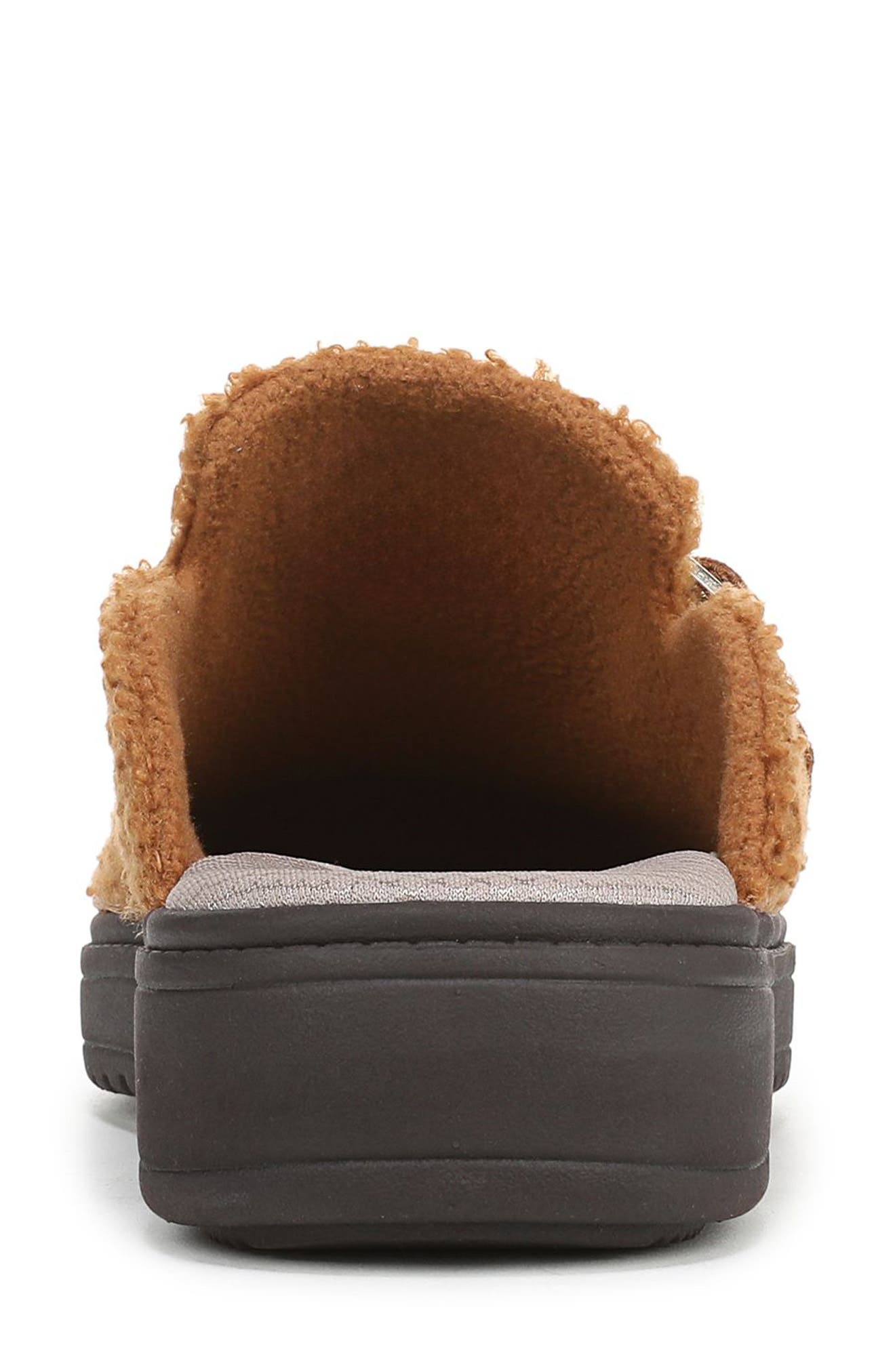Vibe Cozy Faux Shearling Mule, Alternate, color, DARK HONEY BROWN