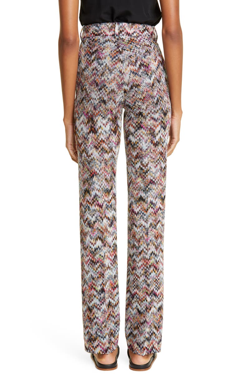 Missoni Snakeskin Pattern Zigzag Knit Pants, Alternate, color,