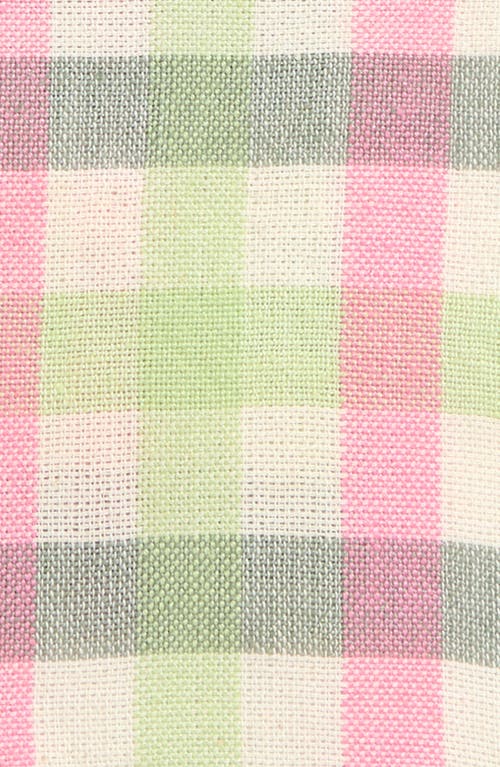 Heather Taylor Home Gingham Clover Set Of 4 Cocktail Napkins In Clover