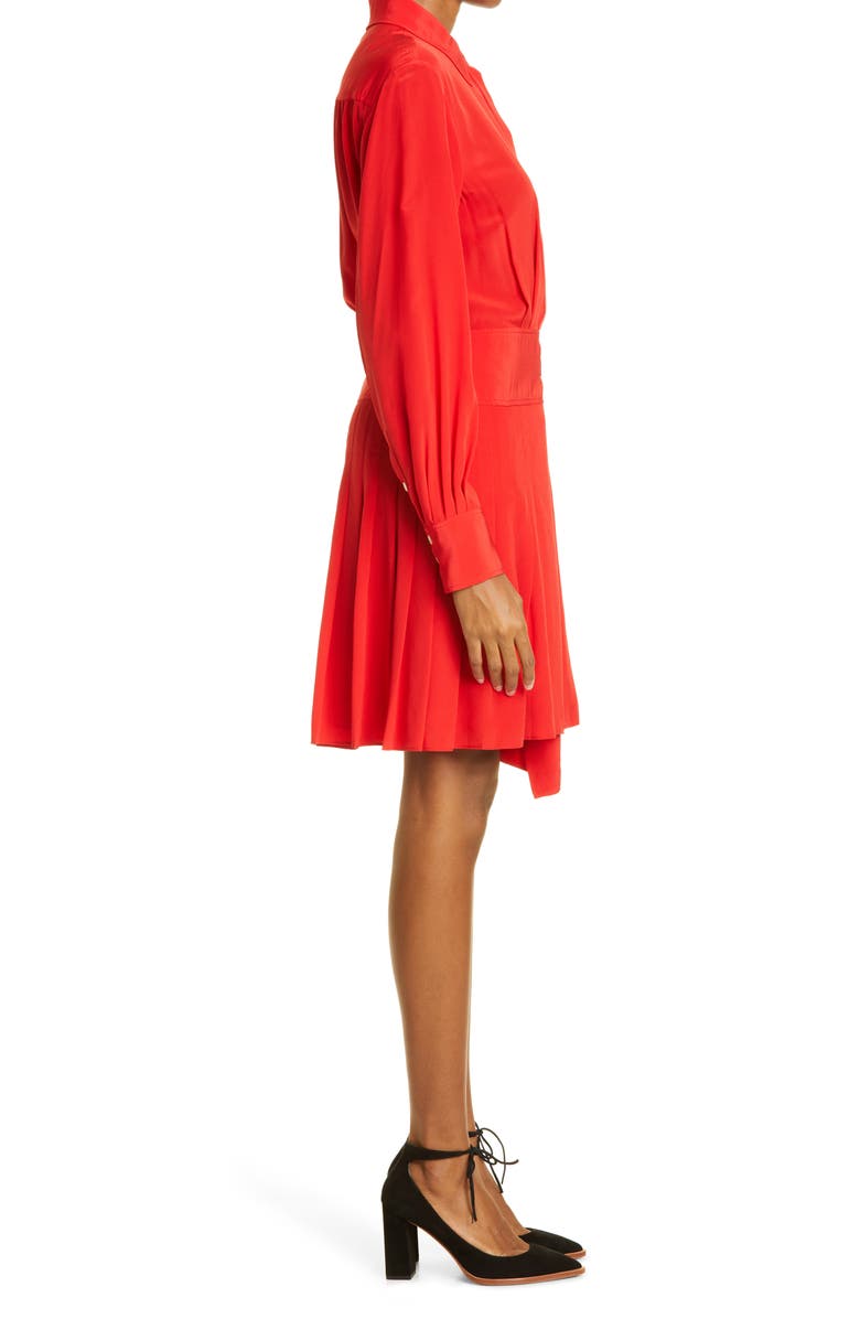 JASON WU Collection Long Sleeve Silk Crêpe de Chine Shirtdress, Alternate, color,