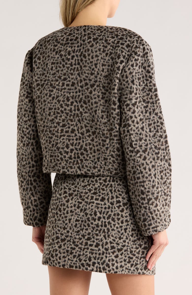 JASON WU Cheetah Print Button-Up Jacket, Alternate, color, Grey Cheetah