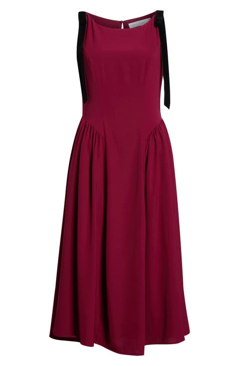 Sleeveless A-Line Midi Dress