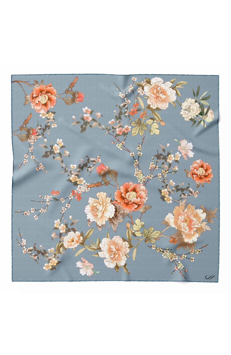 Elizabetta Carina - Silk Bandana, Main, color, Powder Blue