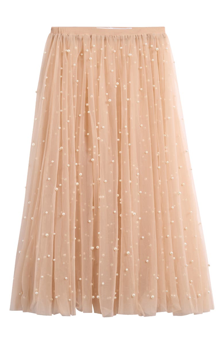 NADINE MERABI Blake Embellished Mesh Midi Skirt, Alternate, color, 