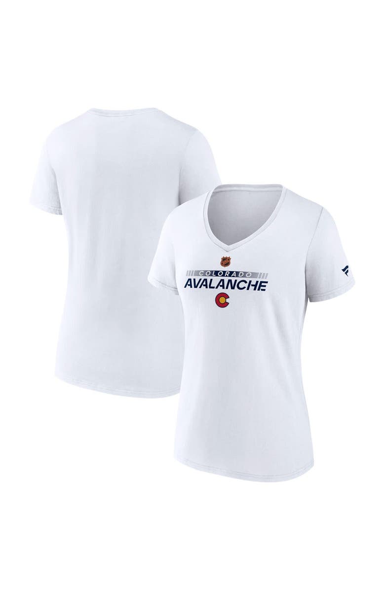FANATICS Women's Fanatics White Colorado Avalanche Special Edition V-Neck T-Shirt, Alternate, color, White